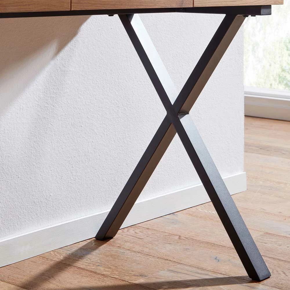 105x76x55 Schreibtisch Mit Schublade In Eiche - Tiorondo – Bild 5