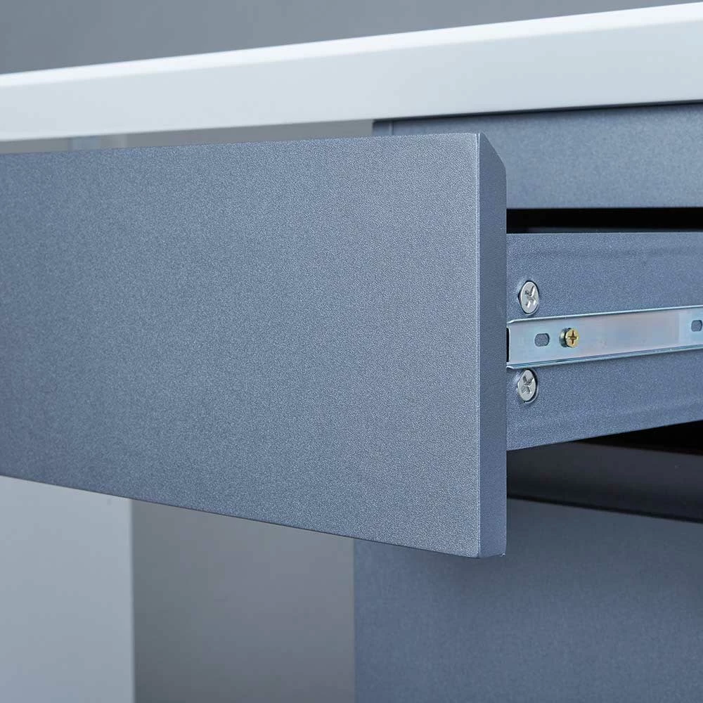 120x50 Hochglanz Schreibtisch In Weiß - Otrando – Bild 4