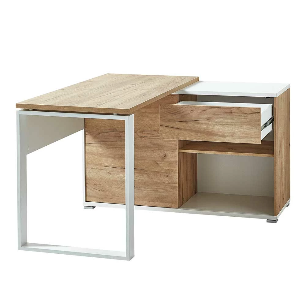 120x75x117 Schreibtisch Mit Anbauregal - Situatica – Bild 4