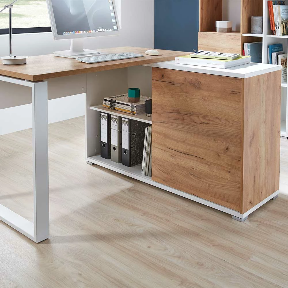 120x75x117 Schreibtisch Mit Anbauregal - Situatica – Bild 5