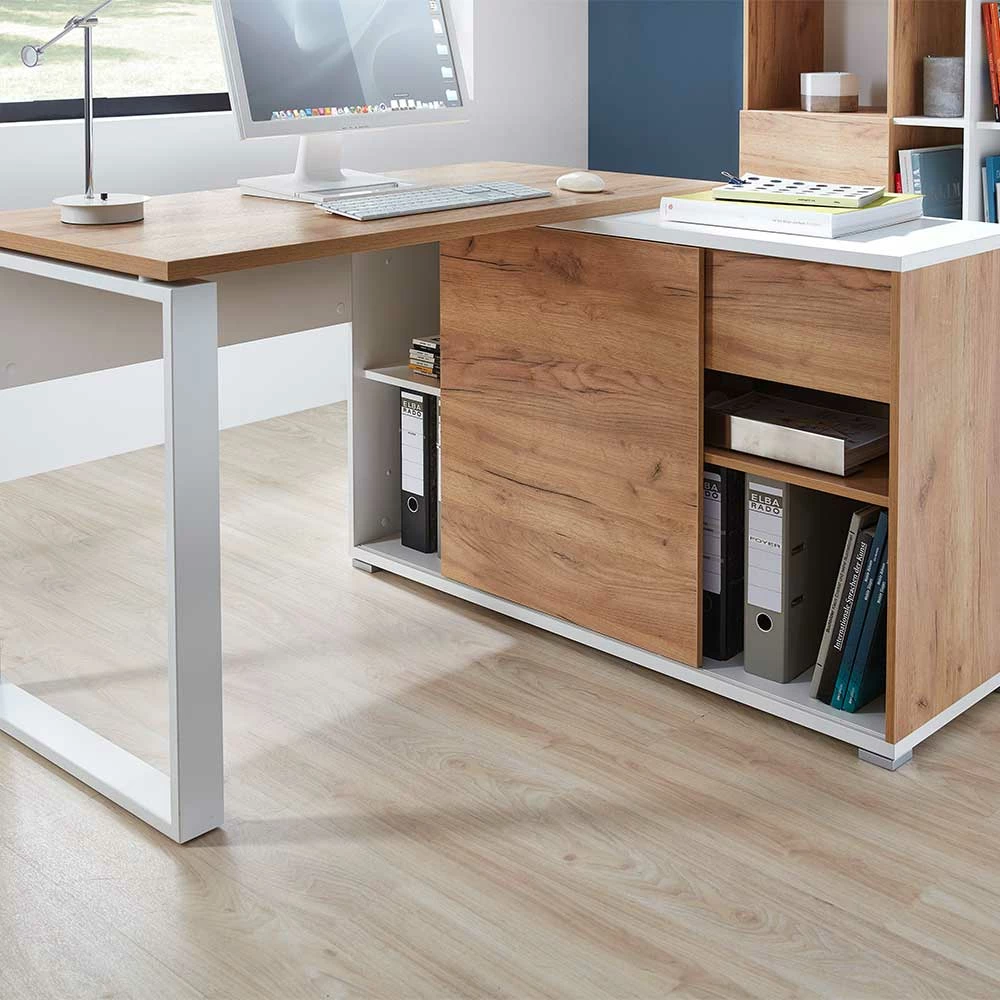 120x75x117 Schreibtisch Mit Anbauregal - Situatica – Bild 6