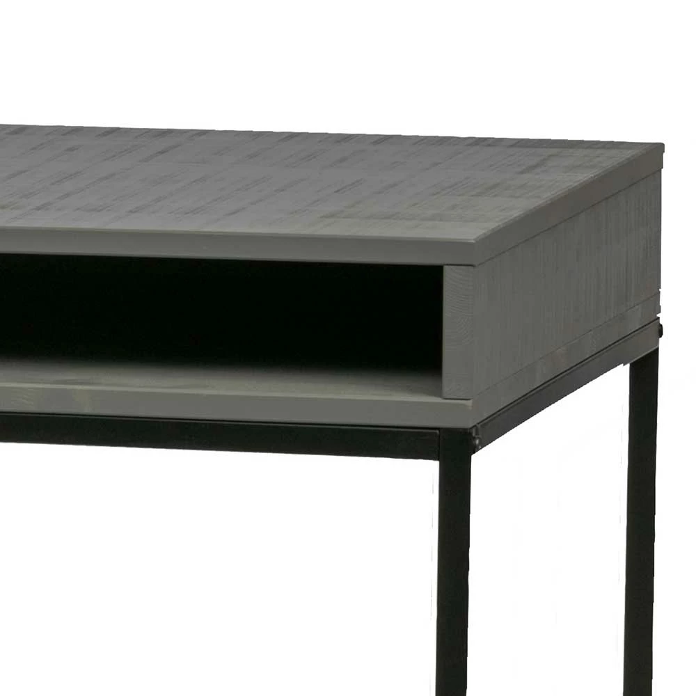 130x58 Designer Schreibtisch In Grau & Schwarz - Firgetta – Bild 4