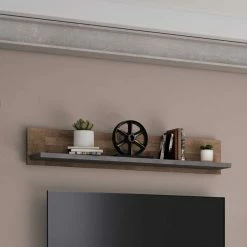 131x22x19 Wandboard In Eiche Rauchfarben - Pianosa