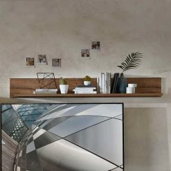 155x20x25 Wandboard In Dunklem Eiche Dekor - Xindus