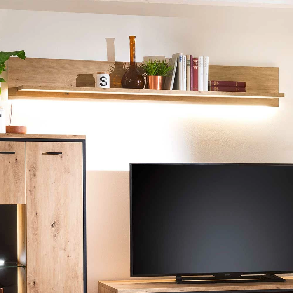 160cm Breites Wandboard In Holzoptik Eiche - Nikdus