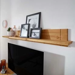 161x20x20 Kiefer Hängeregal In Eichefarben - Xulan