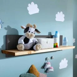 99x22x21 Wandboard In Grau & Eichefarben - Juwanna