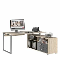 Büro Schreibtisch Mit Regal In Sonoma-Eiche - Framosule