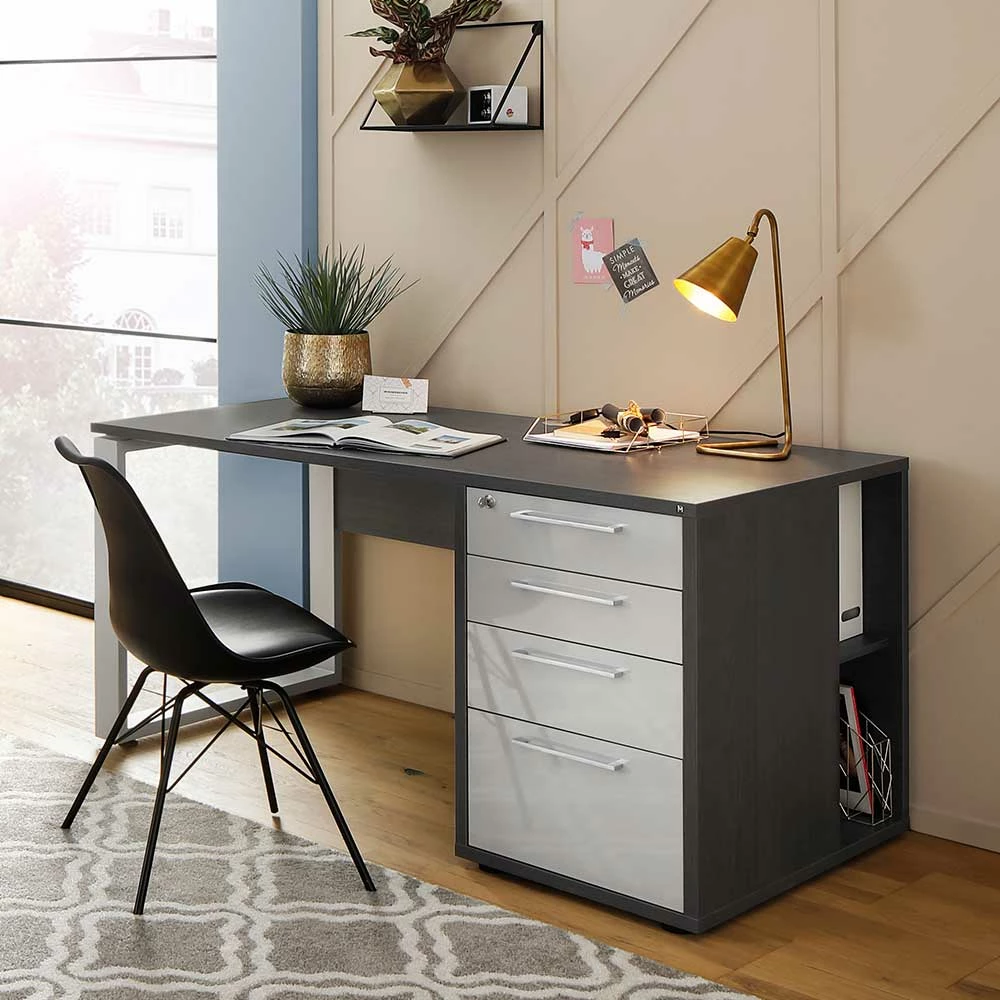 EDV Büro Schreibtisch Mit Vier Schubladen - Xena – Bild 5