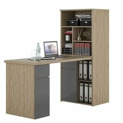 Funktionsschreibtisch Mini Büro In Grau HG - Ensenada