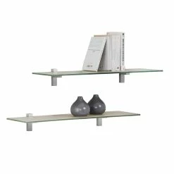 Glas Wandregale In Beige - Modene (2er Set)