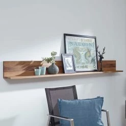 Hängendes Holz Regal Mit Rückwand - Nescavan