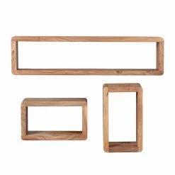 Holz Hängeregal Set Drolivio Im Stil Modern (dreiteilig)