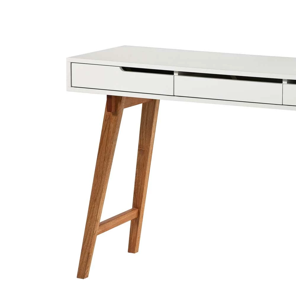 Konsolen Schreibtisch Uxena In Weiß – Bild 5