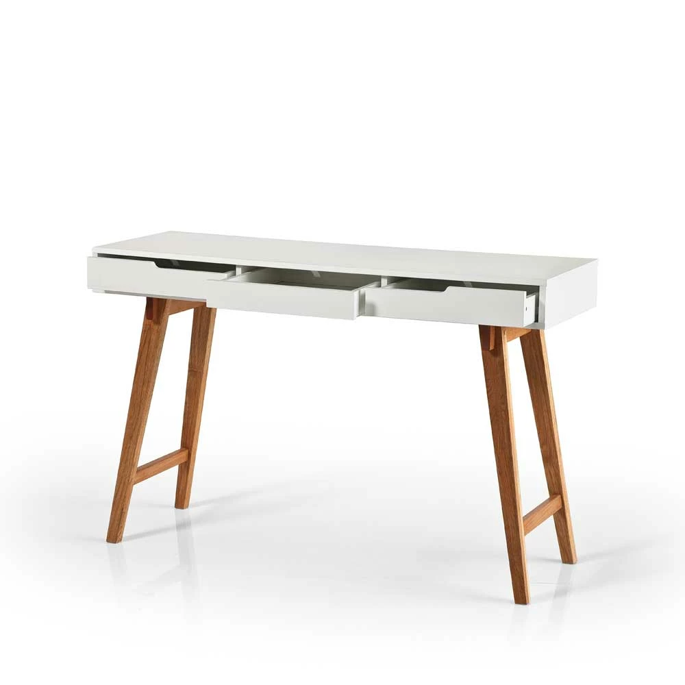 Konsolen Schreibtisch Uxena In Weiß – Bild 6