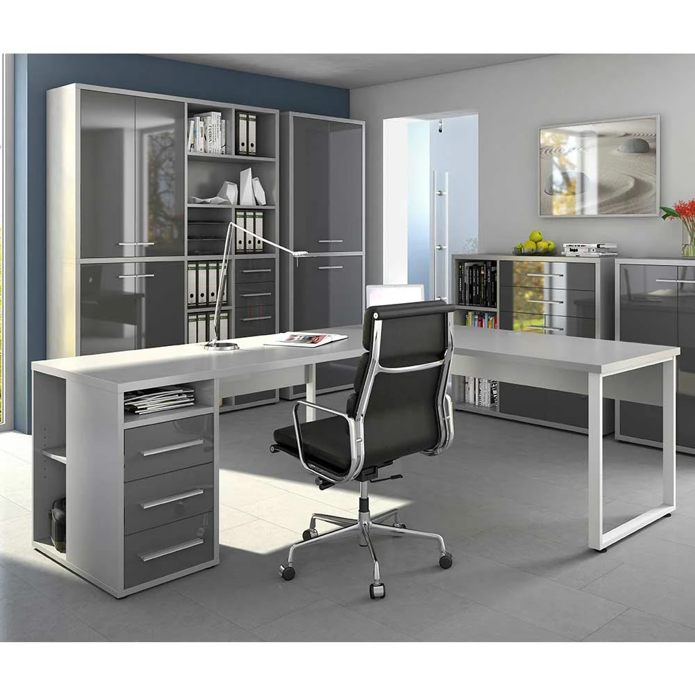 Moderner Eckschreibtisch 220x75x120 Cm - Tederana