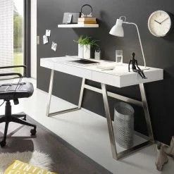 PC Schreibtisch Oldstyle In Weiß