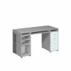 PC Tisch Osavina In Grau Weiß