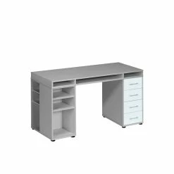 PC Tisch Osavina In Grau Weiß