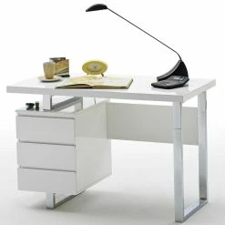 Schreibtisch Change In Hochglanz Weiß