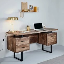 Schreibtisch In Dunkler Eiche Nachbildung - Crasting