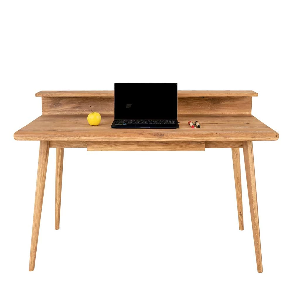 Schreibtisch Mit Aufsatz & Schublade Aus Holz - Garzone – Bild 3
