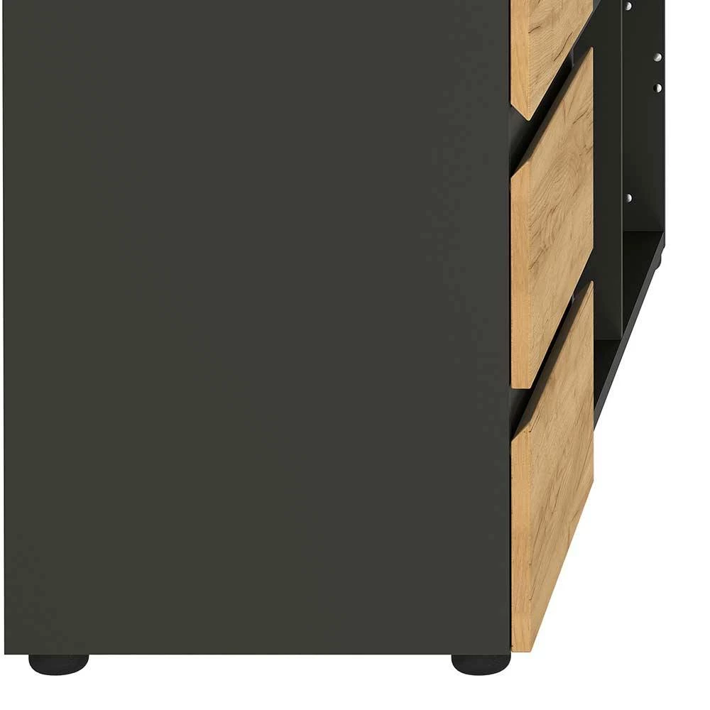 Schreibtisch Mit Regal - 4 Fächer & 3 Schubladen - Contrage – Bild 5