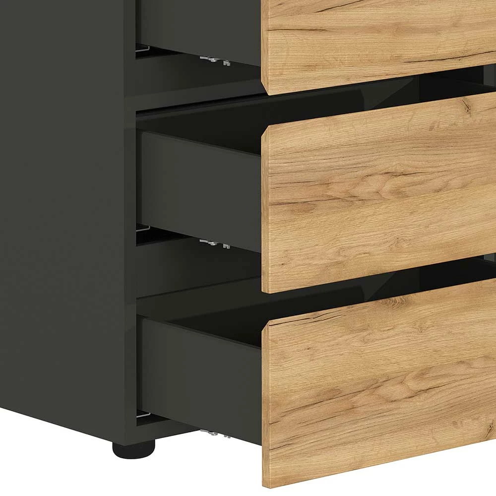 Schreibtisch Mit Regal - 4 Fächer & 3 Schubladen - Contrage – Bild 6