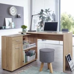 Schreibtisch Mit Regal In Sonoma-Eiche - Brando