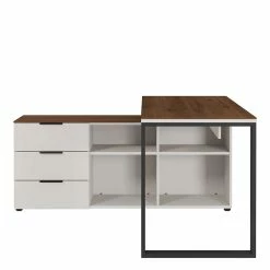 Schreibtisch Mit Regal über Eck - Zweifarbig - Bosca
