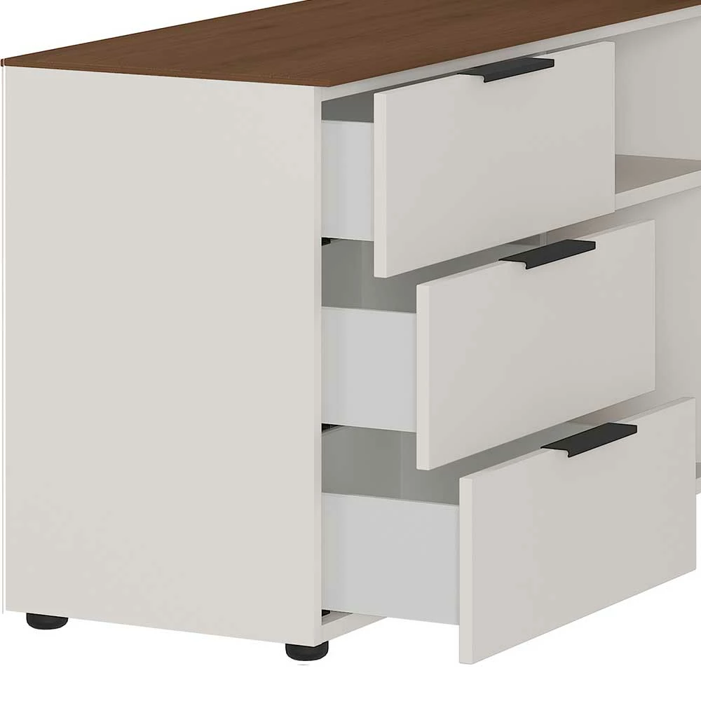 Schreibtisch Mit Regal über Eck - Zweifarbig - Bosca – Bild 5