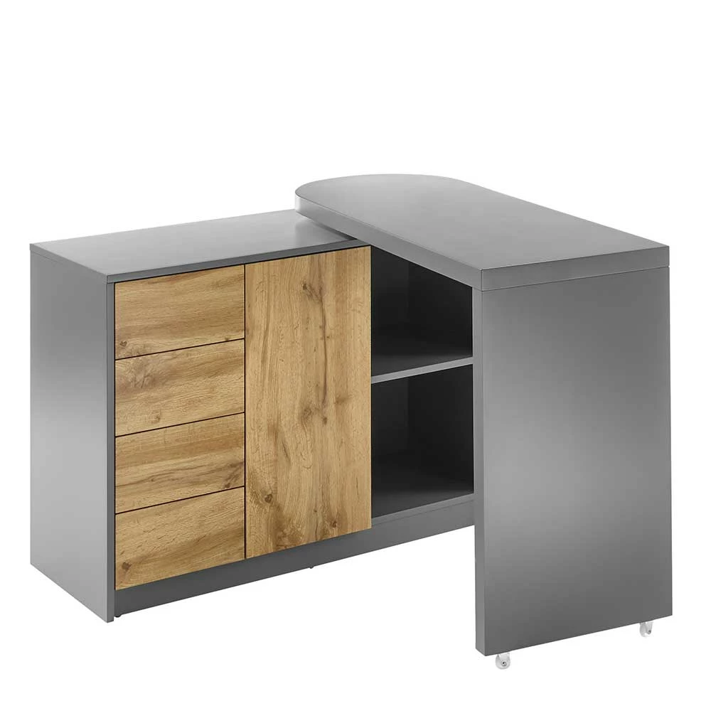Schreibtisch Mit Schrank Flexibel Nutzbar - Griffina – Bild 6