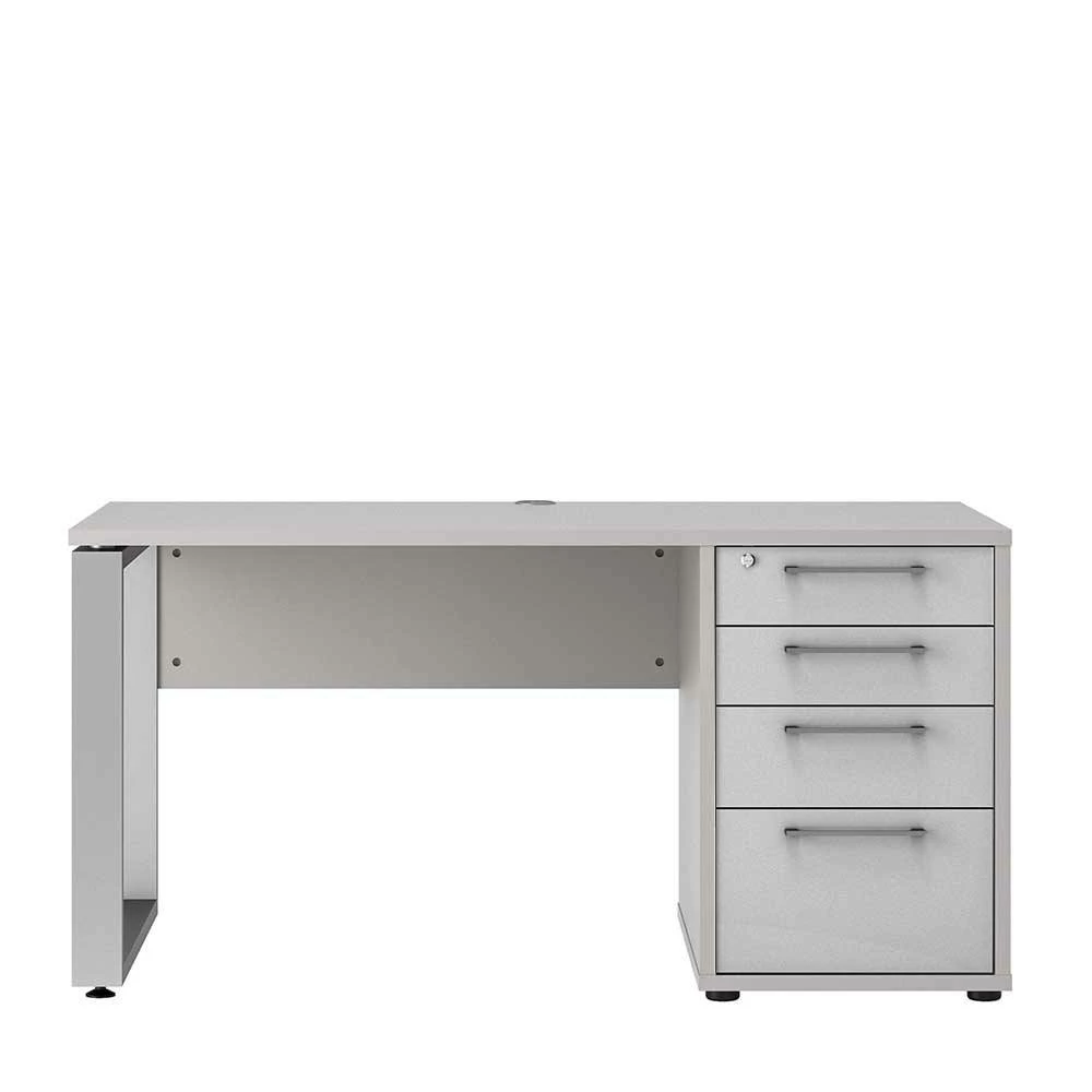 Schreibtisch Mit Schubladen Abschließbar - Emeziano – Bild 3