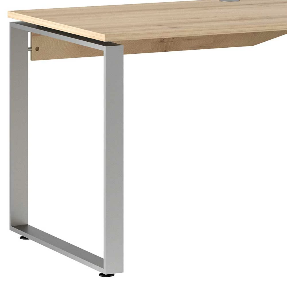 Schreibtisch Mit Seitenregal In Buche - Sagemini – Bild 5