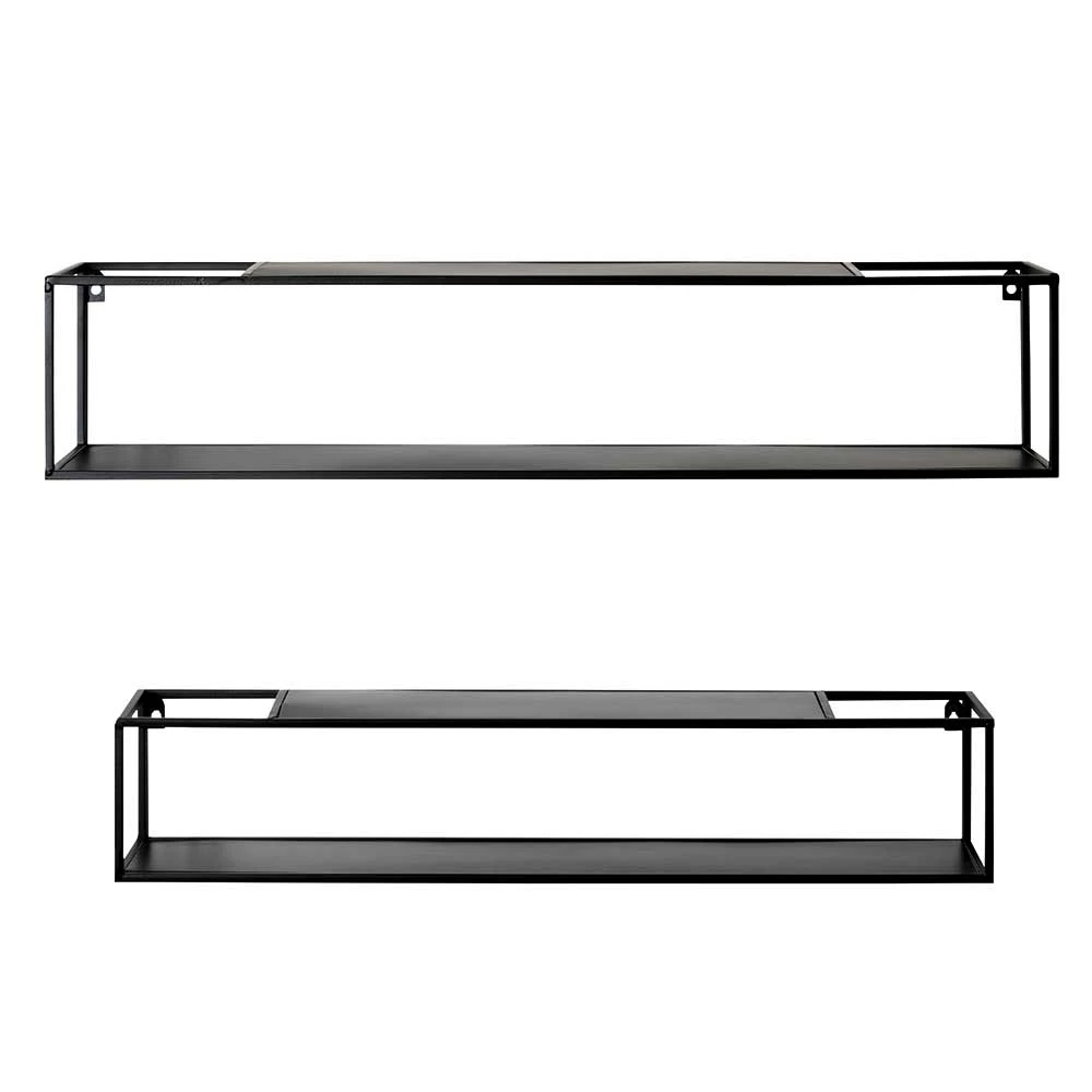 Schwarze Wandregale Set - Mikene (zweiteilig) – Bild 3