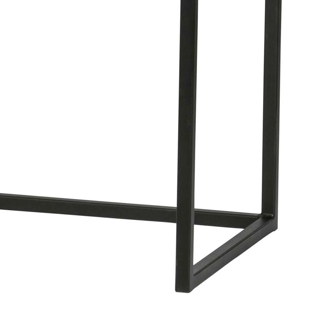 Schwarzer Schreibtisch Aus Holz Gebürstet & Lackiert - Almery – Bild 6