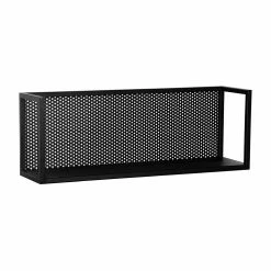 Schwarzes Metall Wandregal Mit Rückwand - Bela
