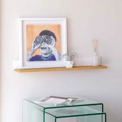 Wandboard In Eiche Furnier & Weiß - Elastian