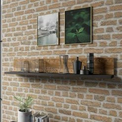 Wandboard In Fichte Holzoptik & Schwarz - Legano