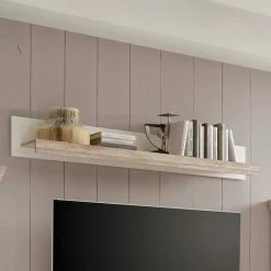 Wandboard In Weiß & Pinie Shabby Nedita Scandi Chic