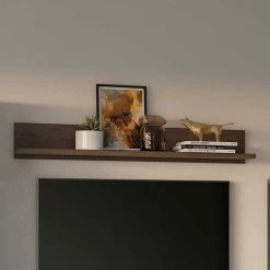 Wandboard Mit Rückwand In Walnuss Optik - Emiato