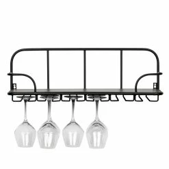 Weinglashalter Regale In Schwarz - Zuricona (4er Set)