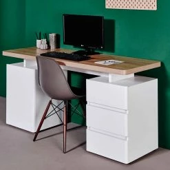 Weißer Computer-Schreibtisch Aragon Mit Viel Stauraum