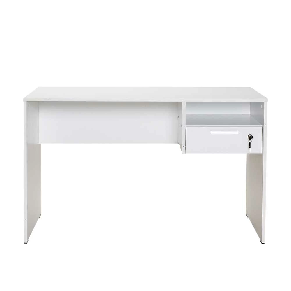 Weißer Schreibtisch Mit Schublade Abschließbar - Jossa – Bild 4