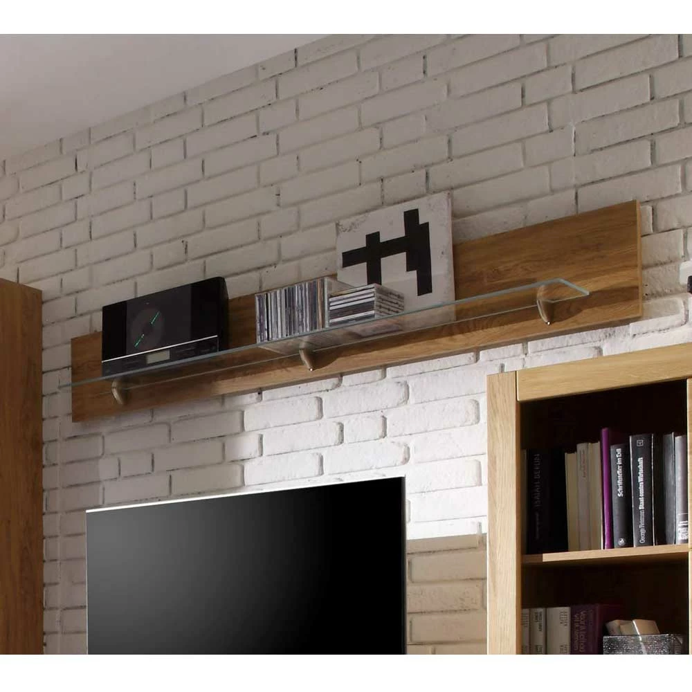 Wohnzimmer Wandboard Landuva Mit Glasablage